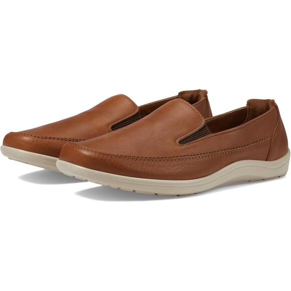 SAS Mens Weekender Loafer US Size 12.5 EU 45 Brown Leather Slip On Round Toe NIB - Picture 2 of 14